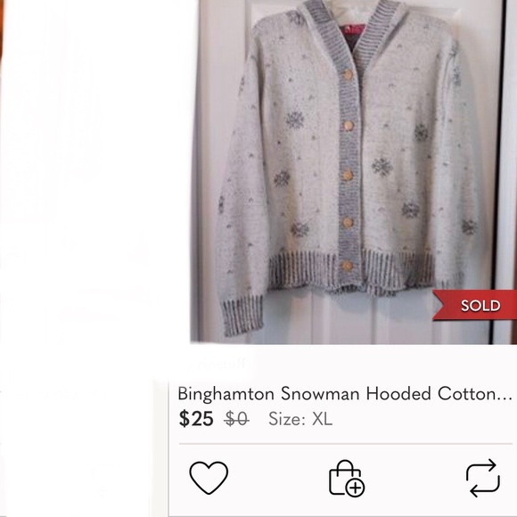 VTG Xmas Santa Sweater Binghamton Knitting Co Inc Made in USA Red XL NWOT - Picture 12 of 12